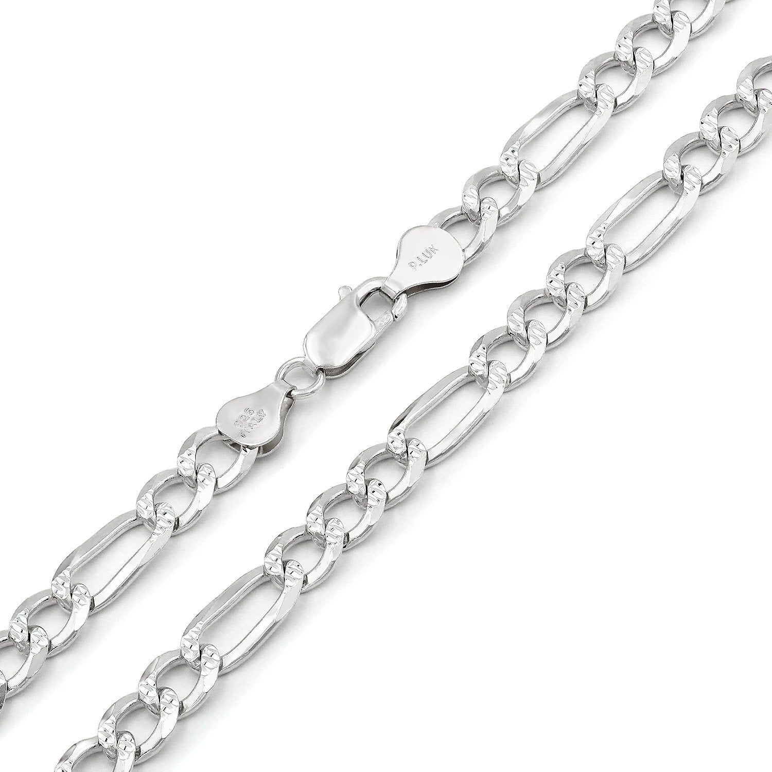 Sterling silver diamond cut figaro chain Clearance