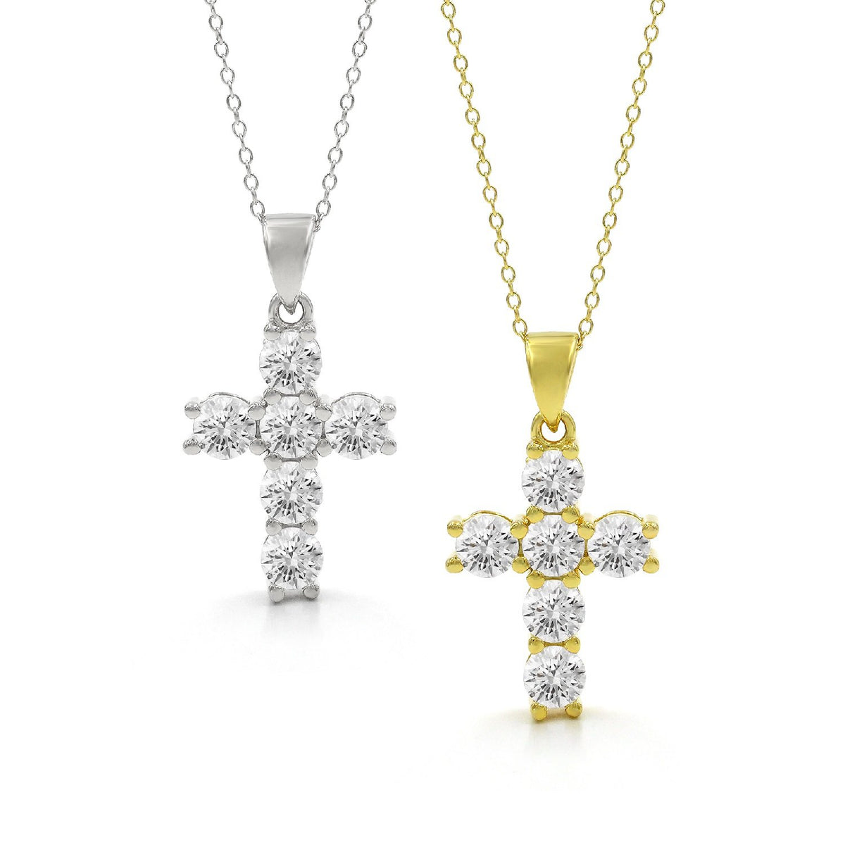 925 Sterling Silver Minimalist Cross Pendant Necklace