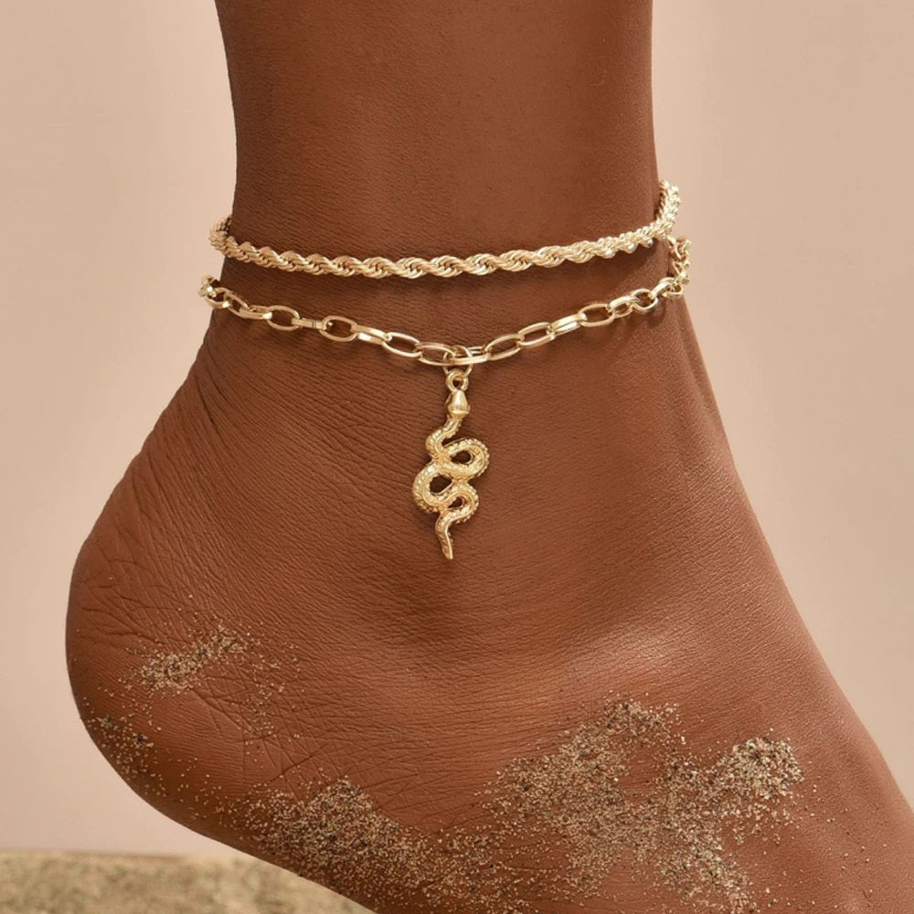 Ankle charm bracelet deals