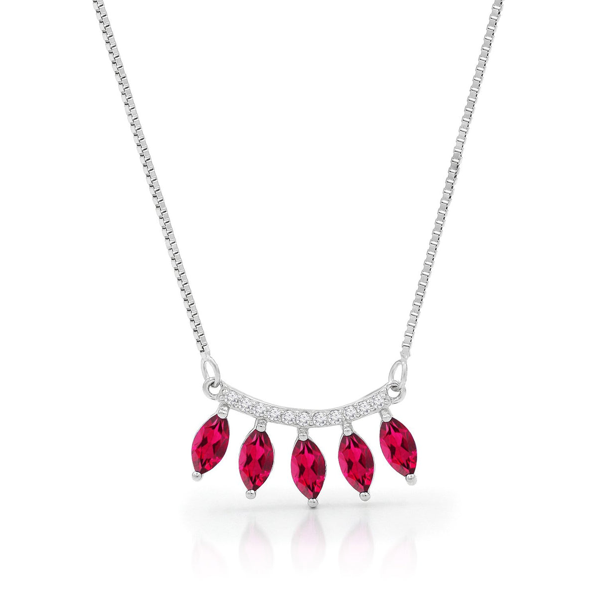 925 Sterling Silver Curved Bar Marquee Drop Minimalist Necklace
