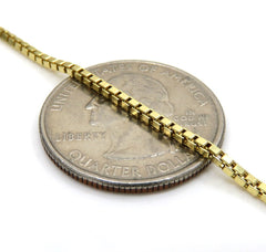 14K Yellow Gold 1mm Box Pendant Chain