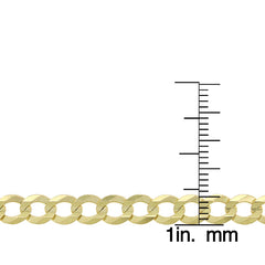 10K Yellow Gold 5.5mm Solid Cuban Curb Link Chain