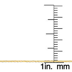 14K Yellow Gold 1mm Flat Mariner Anchor Chain
