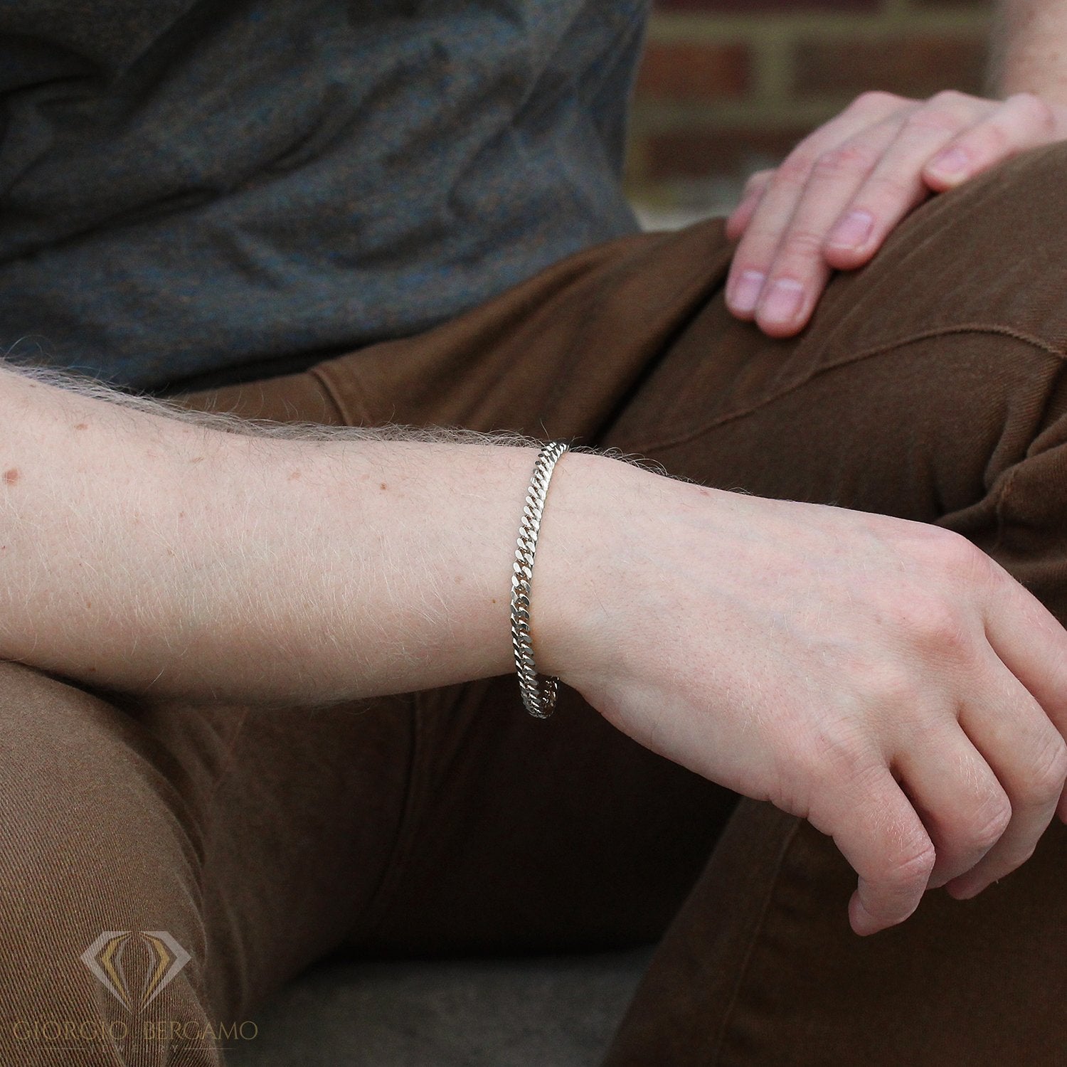 925 Sterling Silver 5mm Solid Miami Cuban Link Rhodium Bracelet