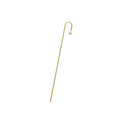 White Gold Plated Polished Ear Cuff Bar Earring