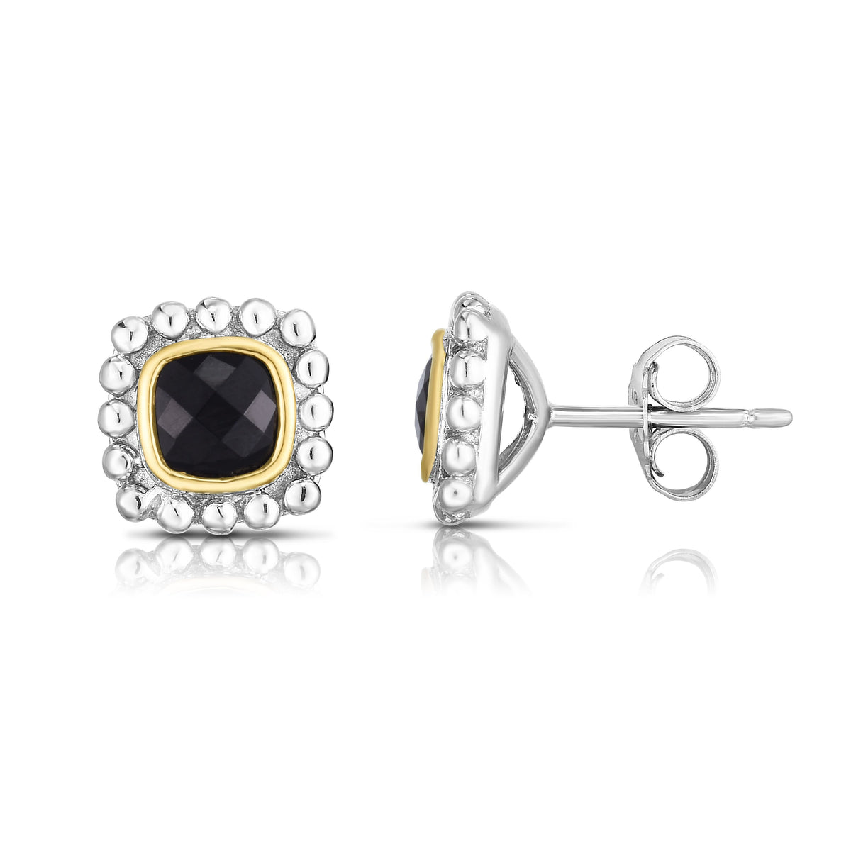 925 Sterling Silver Gemstone Halo Stud Earrings