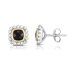 925 Sterling Silver Gemstone Halo Stud Earrings