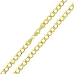 10K Yellow Gold 5.5mm Hollow Cuban Curb Link Chain