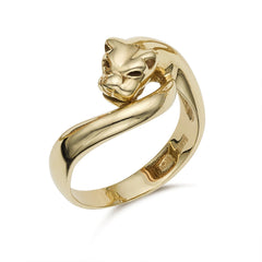 14K Yellow Gold High Polish Panther Ring