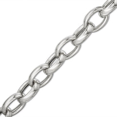 14K White Gold 4.5mm Oval Rolo Chain