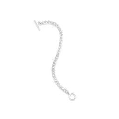 925 Sterling Silver Cuban, Curb Link Toggle Lock Bracelet