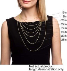 10K Yellow Gold 1mm Box Pendant Chain