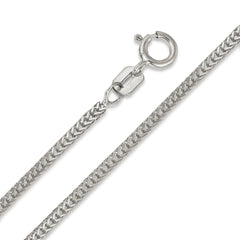 14K White Gold 1mm Foxtail Chain