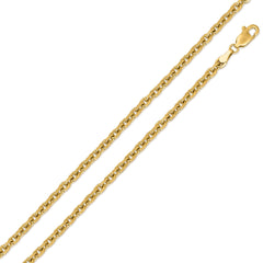 14K Yellow Gold 2mm Cable Diamond Cut Chain