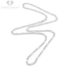 925 Sterling Silver Solid Figaro 4mm ITProLux Link Chain