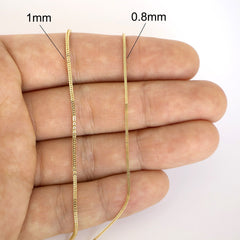 14K Yellow Gold 0.8mm Foxtail Chain