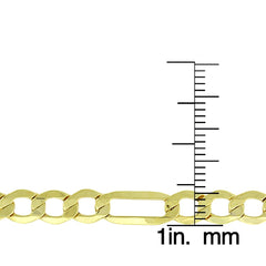 10K Yellow Gold 5.5mm Hollow Figaro Link Chain