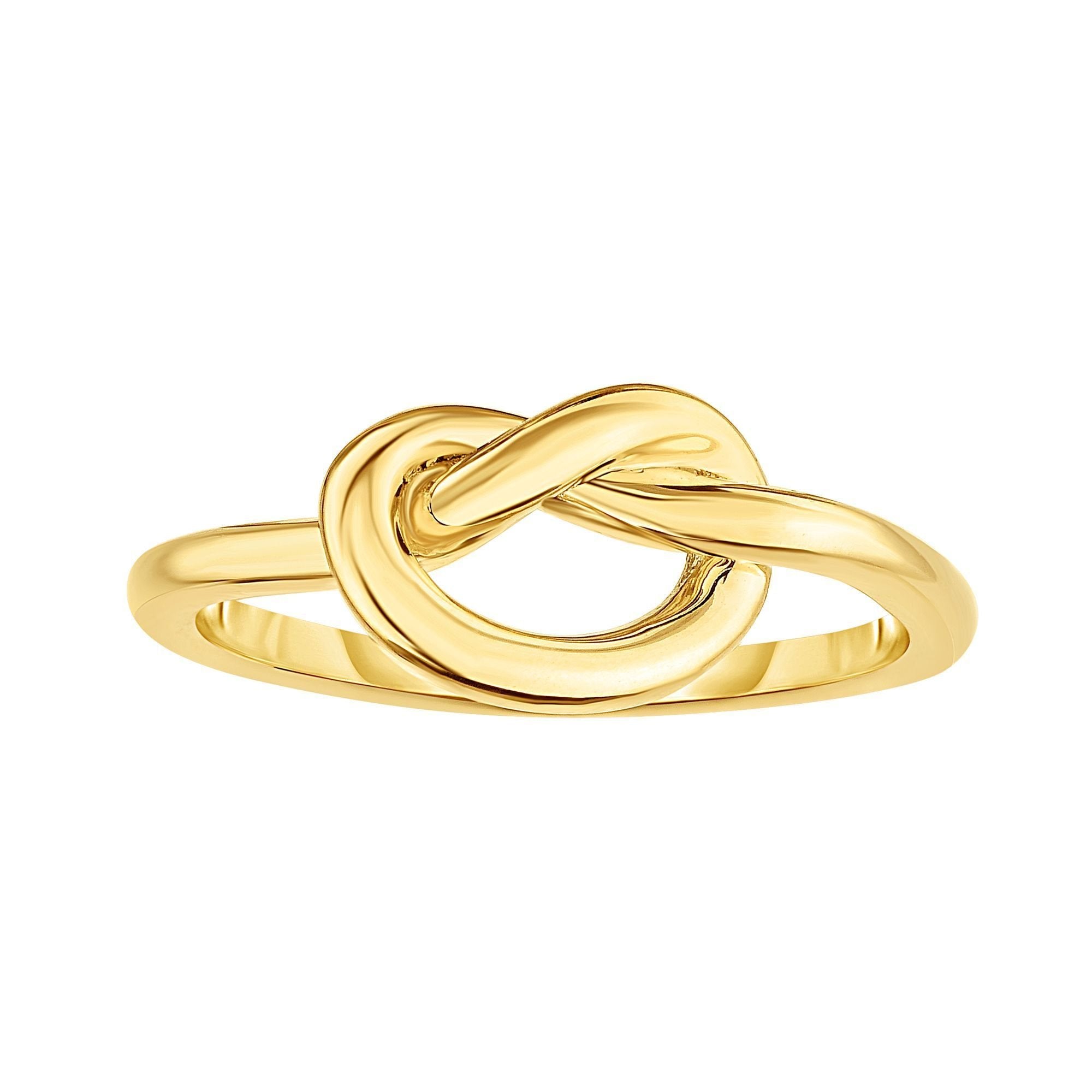 14K Yellow Gold Minimalist Knot Ring