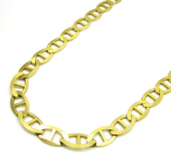 10K Yellow Gold 5.5mm Flat Mariner Anchor Link Chain