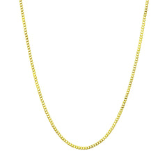 14K Yellow Gold 1.5mm Solid Cuban Curb Link Chain