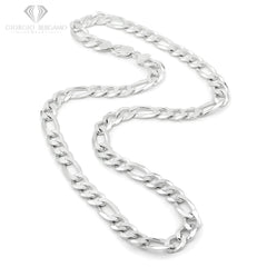 925 Sterling Silver Solid Figaro 10.5mm ITProLux Link Chain