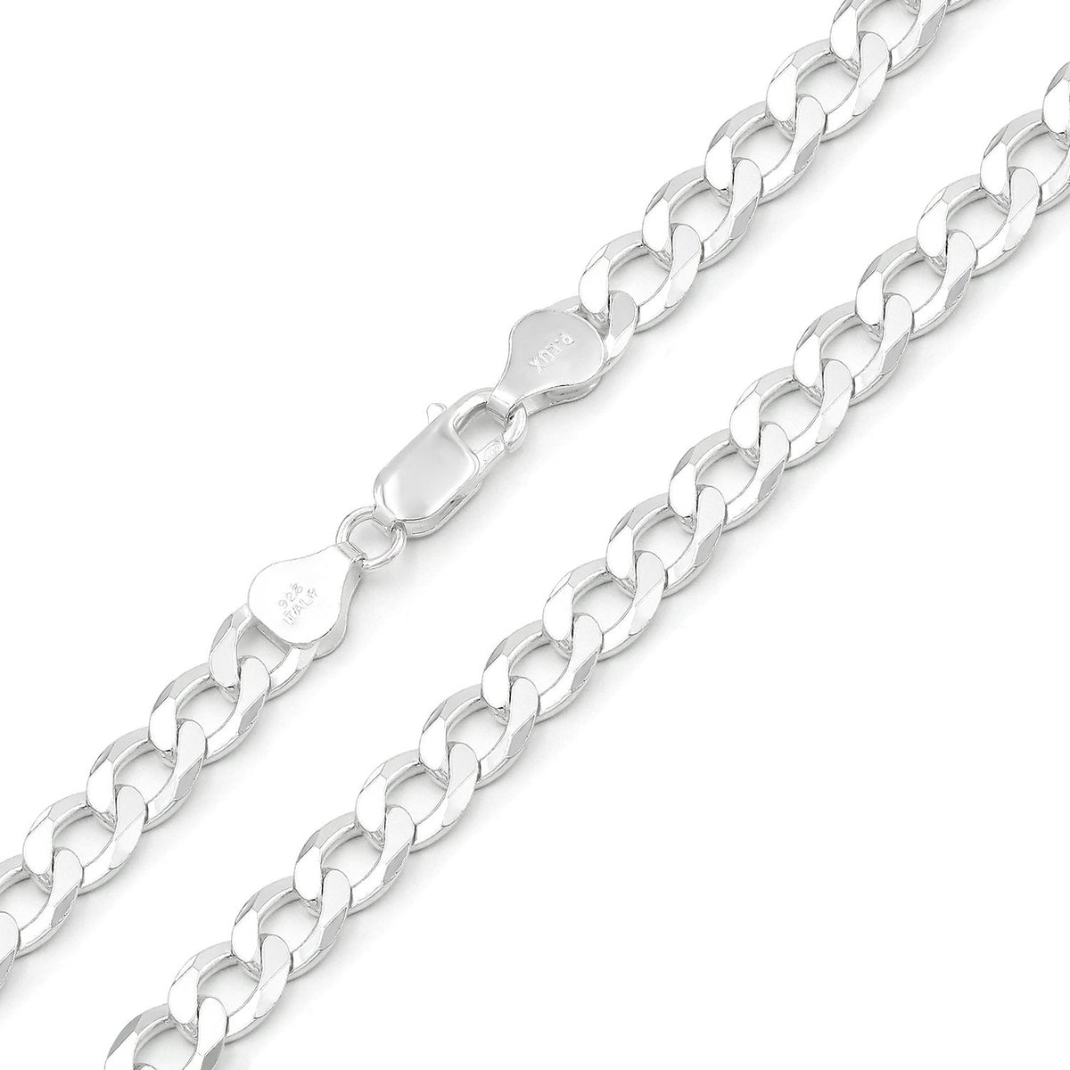 925 Sterling Silver Solid Cuban 6.5mm ITProLux Curb Link Chain