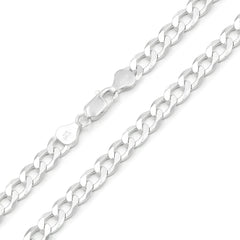 925 Sterling Silver Solid Cuban 6.5mm ITProLux Curb Link Chain