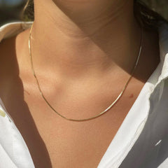 14K Yellow Gold 1mm Milano Box Chain