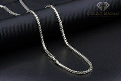 14K White Gold 2.5mm Solid Franco Chain