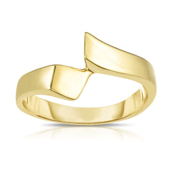 14K Yellow Gold Free Form Graduated Bypass Ring