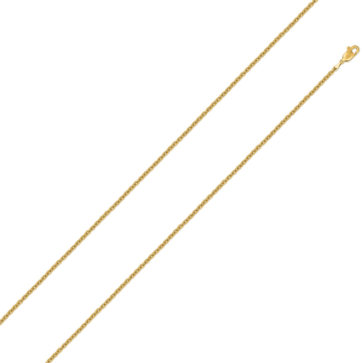 10K Yellow Gold 0.5mm Cable Diamond Cut Chain