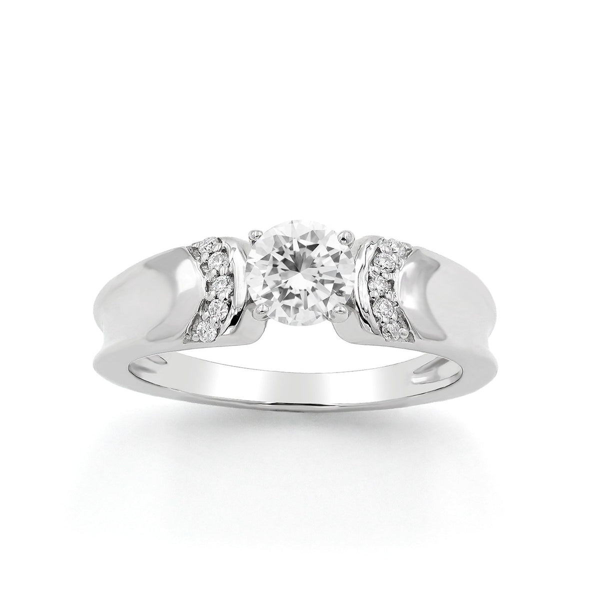 .83 CTTW Moissanite Engagement Ring in 925 Sterling Silver