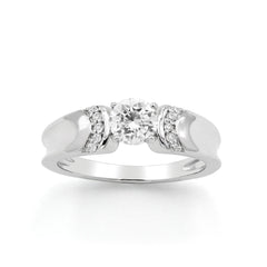 .83 CTTW Moissanite Engagement Ring in 925 Sterling Silver