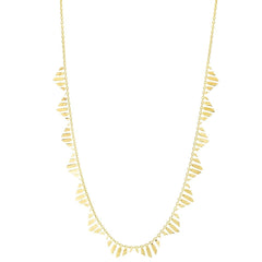 14K Yellow Gold Fancy Flapper Collar Necklace