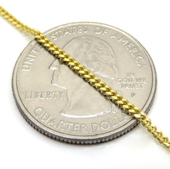 14K Yellow Gold 1.5mm Miami Cuban Curb Chain