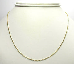 14K Yellow Gold 1mm Cable Diamond Cut Chain