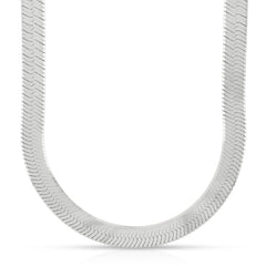 925 Sterling Silver 9.5mm Flat Herringbone Link ITProLux Chain