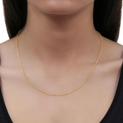 14K Yellow Gold 2mm Forsantina Cable Chain