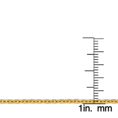 14K Yellow Gold 1.7mm Cable Diamond Cut Chain