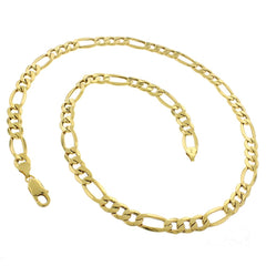 14K Yellow Gold 8mm Hollow Figaro Link Chain