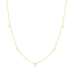 14K Yellow Gold Polished Triangle Minimalist Necklace