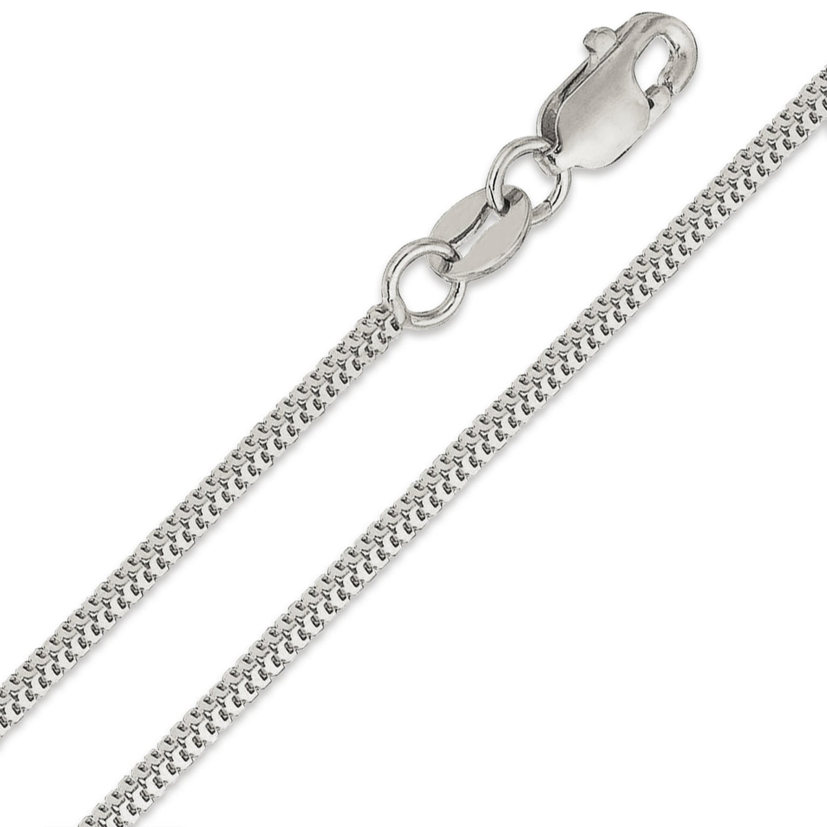 14K White Gold 1mm Milano Box Chain