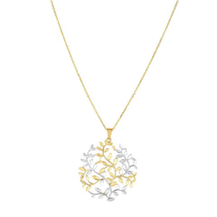 14K Gold Two-Tone Tree Of Life Pendant Necklace
