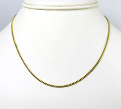 14K Yellow Gold 2mm Miami Cuban Curb Chain