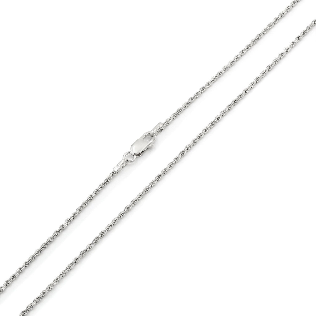 925 Sterling Silver Solid Rope 1mm Diamond Cut ITProLux Chain