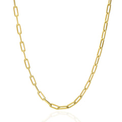 14K Yellow Gold Paper Clip 4mm Link Chain