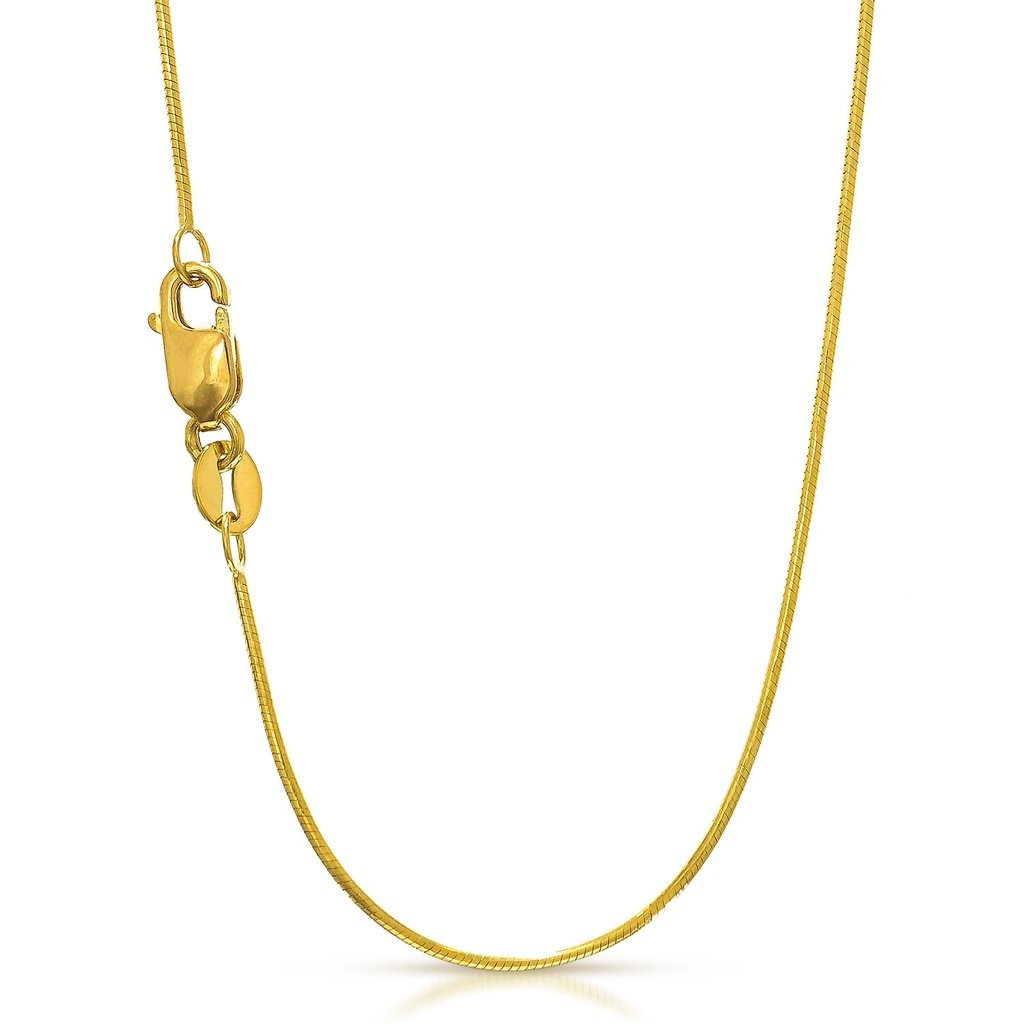 14K Yellow Gold 1mm Octagonal Snake Chain