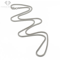 14K White Gold 2mm Solid Franco Chain
