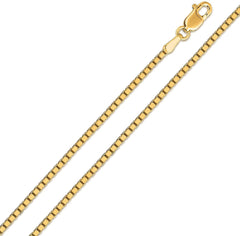 14K Yellow Gold 1mm Box Pendant Chain