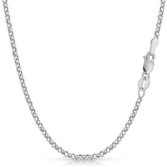 14K White Gold 2.5mm Rolo Chain
